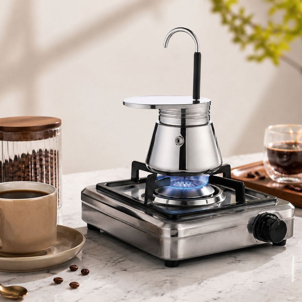 304 Stainless Steel  Espresso Coffee Maker Moka Pot Percolator for Home Kitchen Camping Brewer