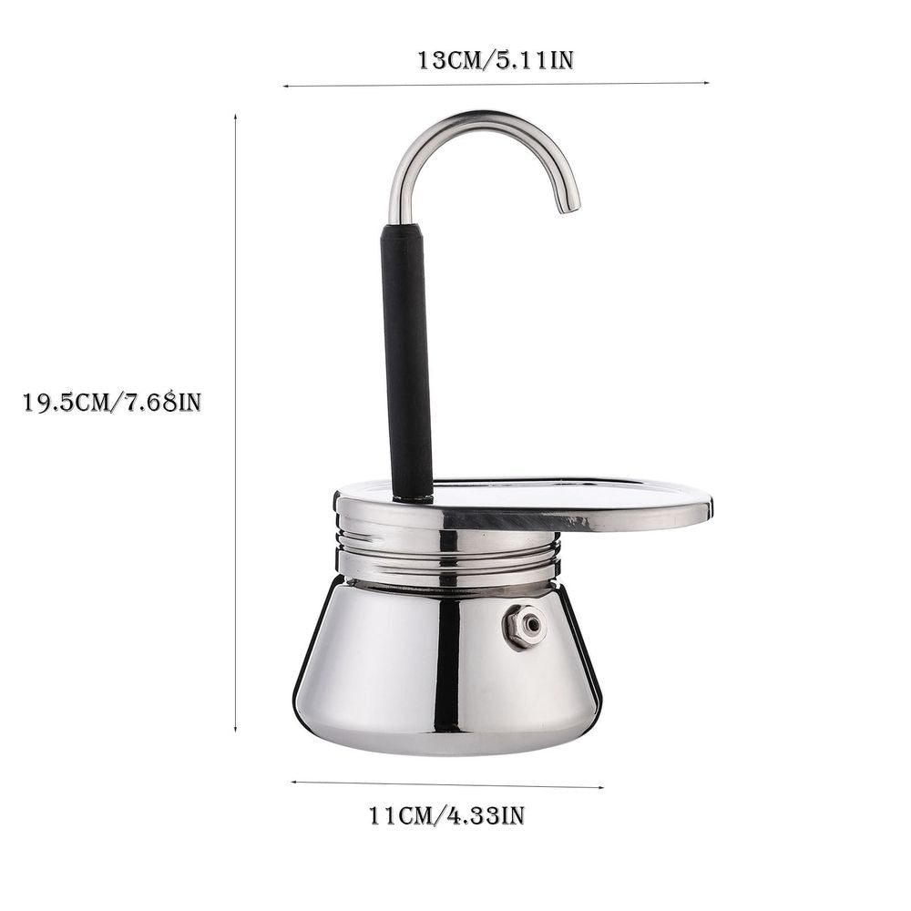 304 Stainless Steel  Espresso Coffee Maker Moka Pot Percolator for Home Kitchen Camping Brewer