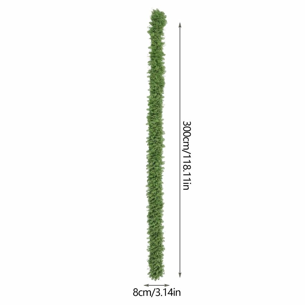 Artificial Moss garland 118 Inch Faux Moss Vine Flexible Greenery Strip for Christmas Mantel Table Wall Home Decor - Polyester Simulated Moss for Indoor Outdoor