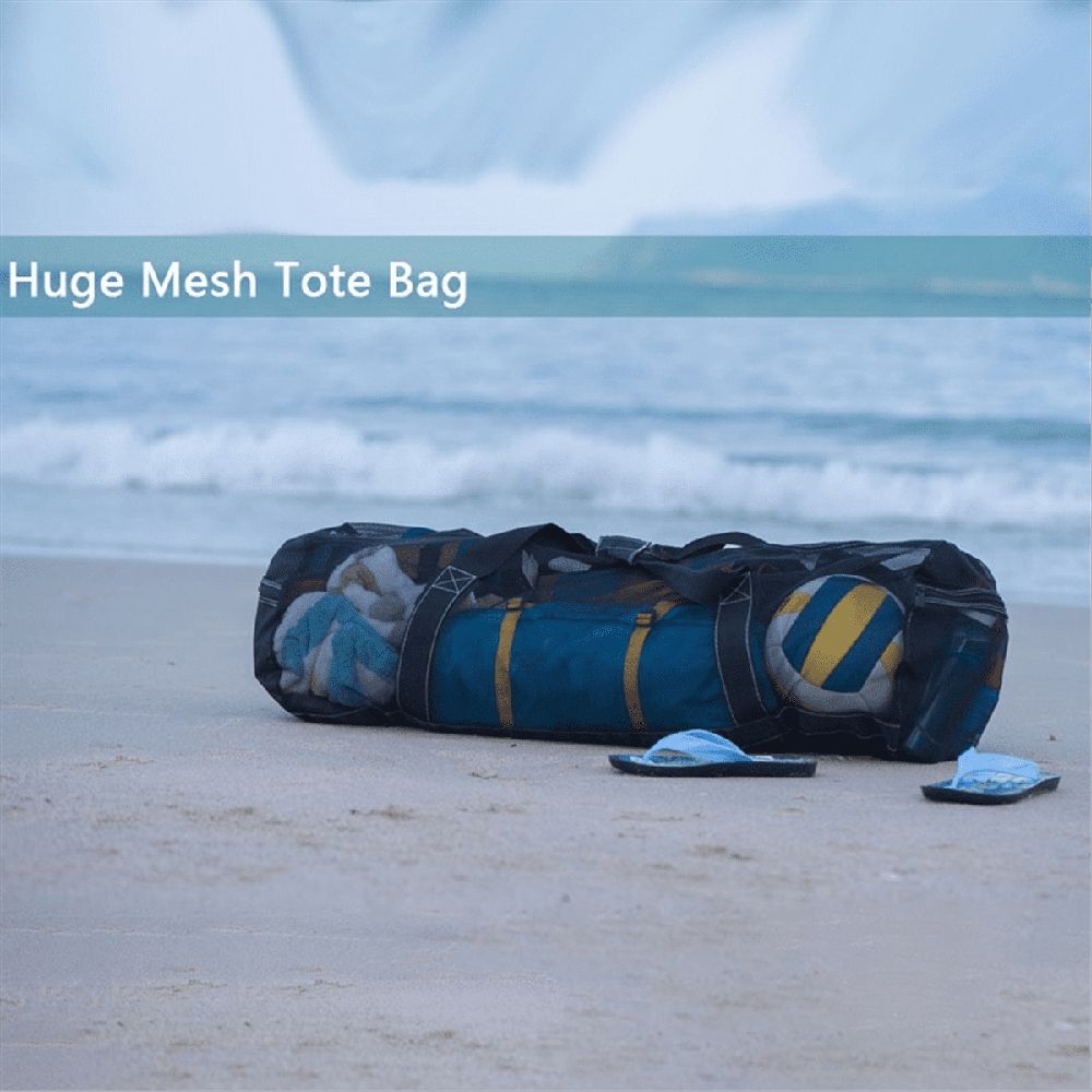 Mesh Scuba Dive Gear Bag, Foldable Mesh Duffle Beach Tote Bag for Snorkeling, Spearfishing, Swimming, Travel, Gym