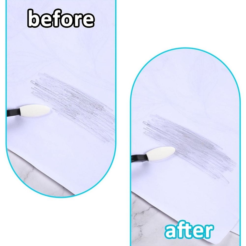 Blending Stumps for Drawing, with 40 Pcs Replacement Sponge Wipes Art Blending Tools for Highlighting, Shadowing