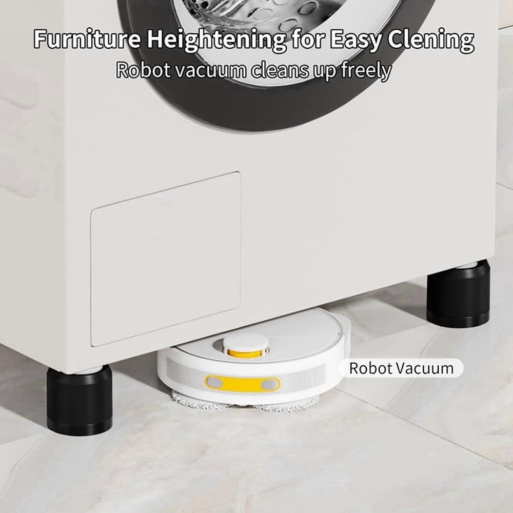 Laundry Room No-Slip 4-Pack Washing Machine Anti-Vibration Pads with Suction Cups