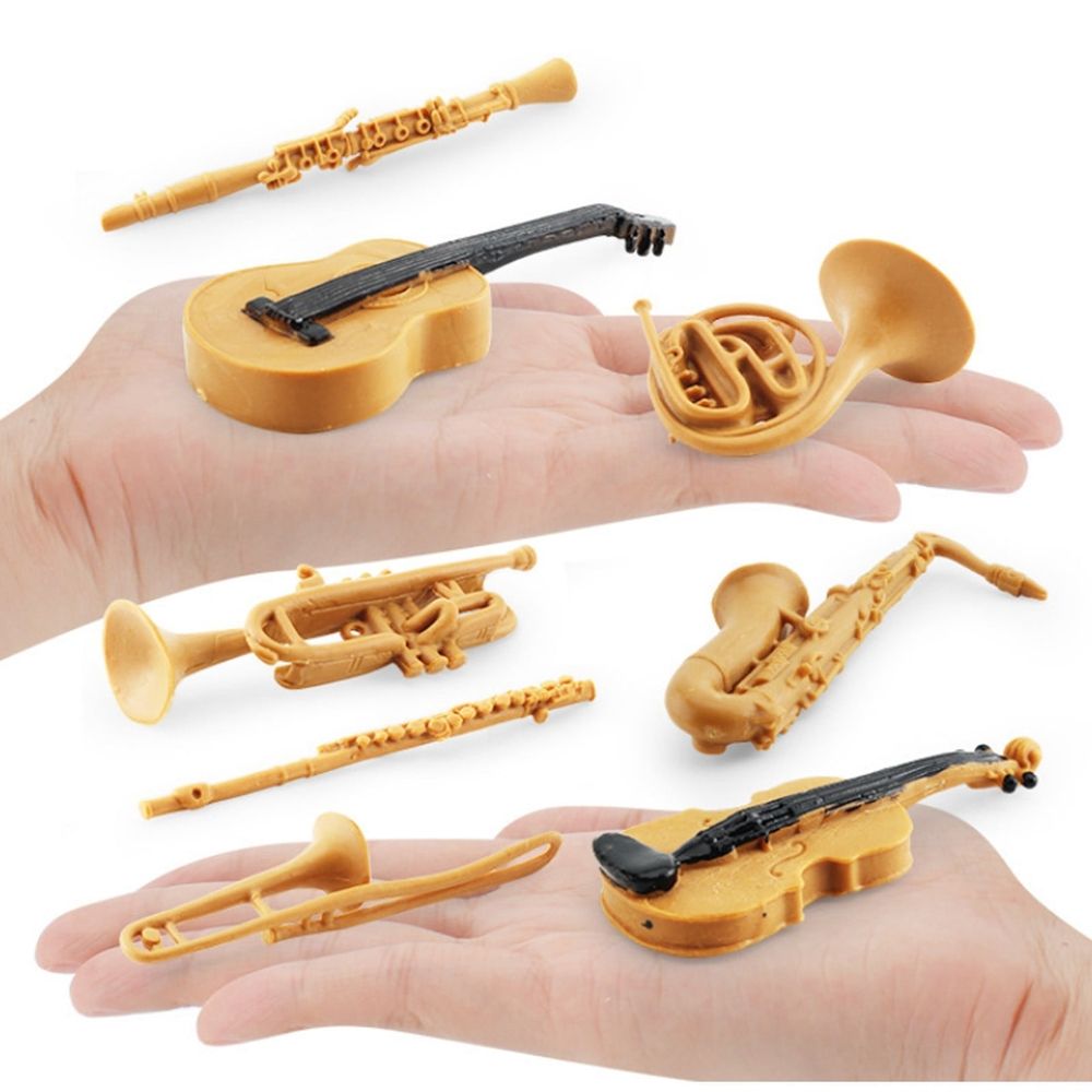 Simulated Mini Trombone Clarinet Flute Trumpet Saxophone Violin Guitar Instrument Set Model Ornament Holiday Gifts Holiday Pendants Christmas home decor christmas clearance indoor
