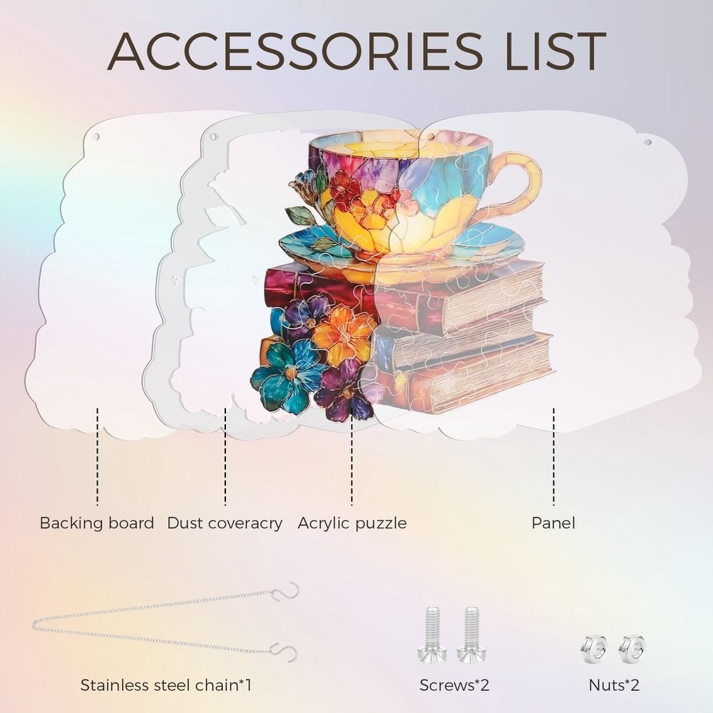 Acrylic Suncatcher Puzzle – Sturdy Construction, Fun DIY Assembly, Ideal Gift for Birthdays, Mother's Day, Christmas & Housewarming