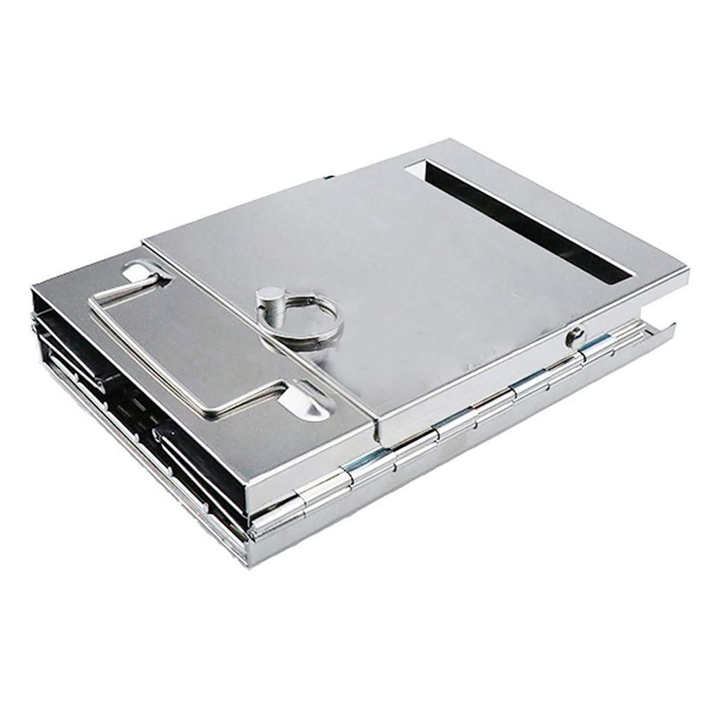 Stainless Steel Portable Folding Camping Stove, Fire Pits for Outside Wood Burning, Medium Size Backpacking Stove with Pull Out Ash Tray and Adjustable Firepower
