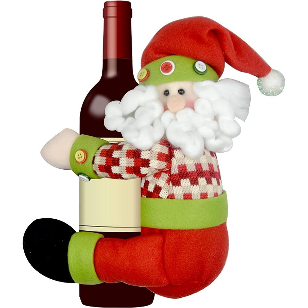 Christmas Tree Topper Snowman,Unique Holiday Xmas Decorations Funny Home Decor,Also Be Used As Curtain Tie and Hugger Wine Bottle