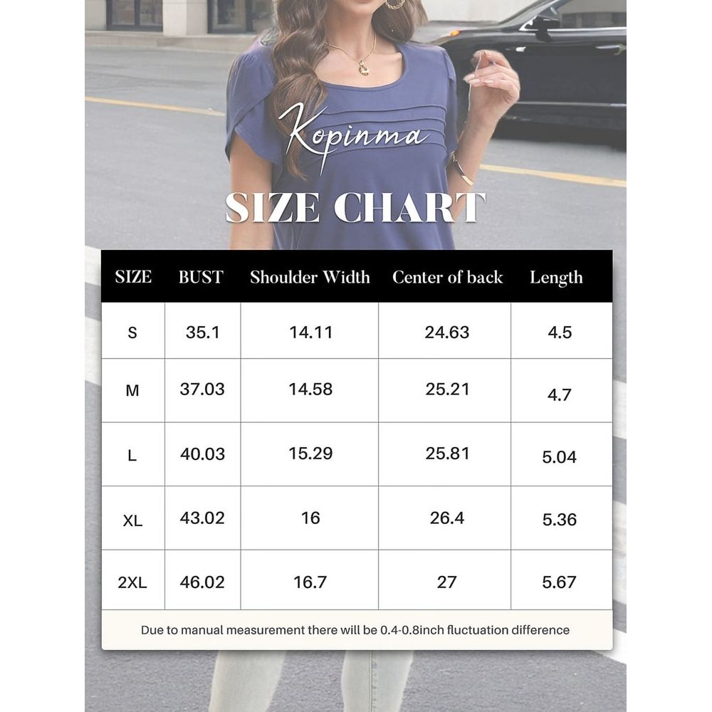 Womens Pleated Casual Tops Ruffle Short Sleeve Blouses Crewneck Business Work Shirts Summer Going Out Black M