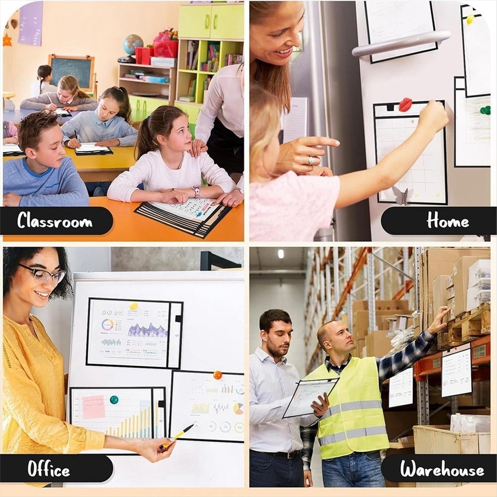 25PCS File Folders 24x32cm Work Note Holder Dry Erase Pockets for Teachers Classroom Organization Supplies B