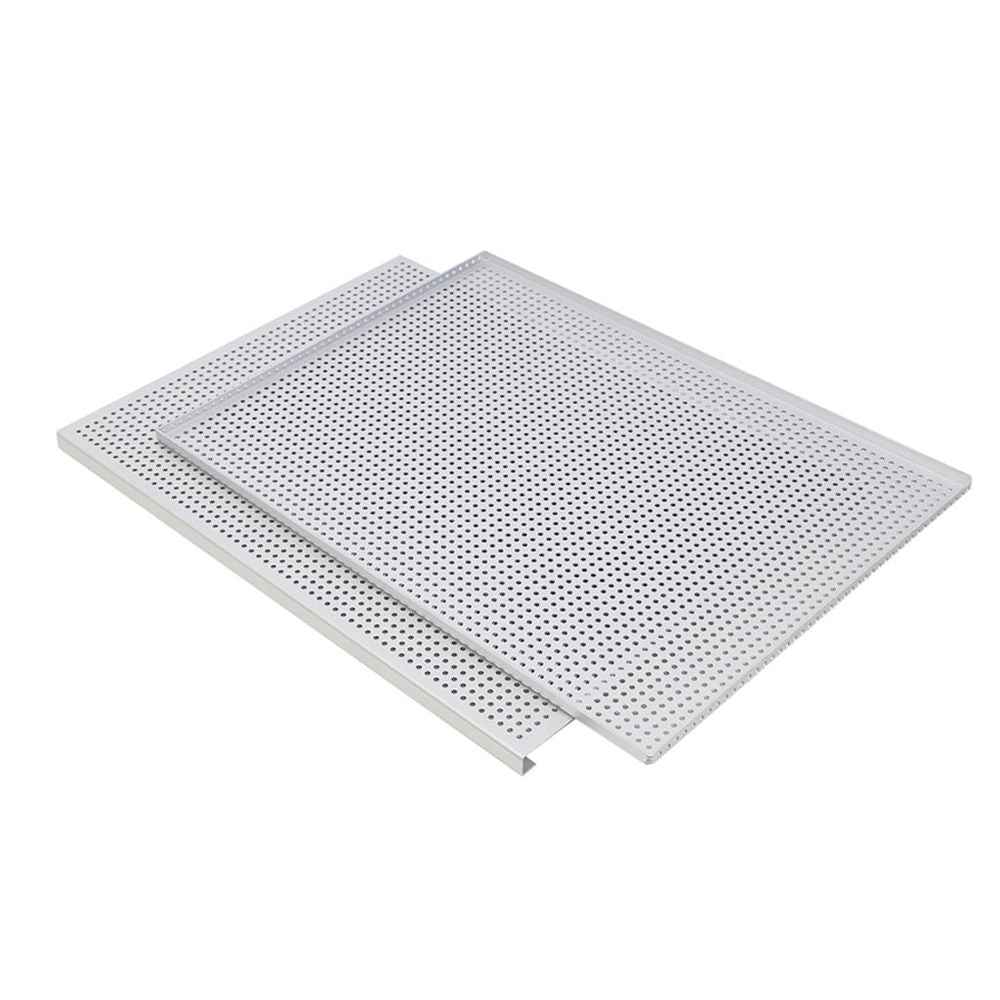 Set Of 2 Aluminum Oven Baking Sheet Puff Pastry Tray Nonstick Perforated Dish for Meat and Dessert Pans