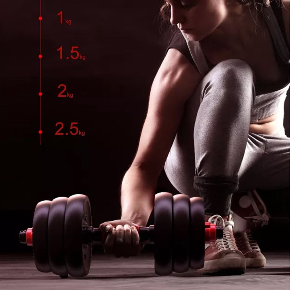 Steel Weightlifting Rod and Dumbbell Handle Set, Fitness Equipment for Strength Training