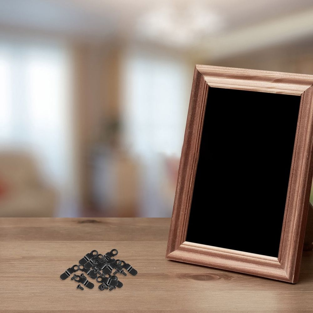 120-Pack Black Metal Frame Turn Button Fasteners for Secure Picture Hanging and Home Decoration