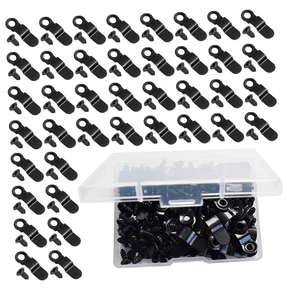 120-Pack Black Metal Frame Turn Button Fasteners for Secure Picture Hanging and Home Decoration