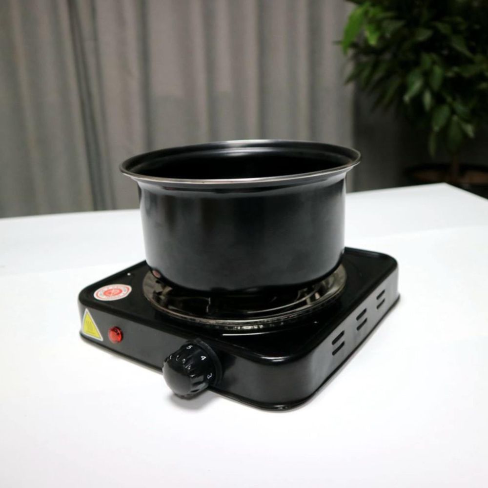 1000W Portable Single Coil Electric Hot Plate, Adjustable Temperature Compact Countertop Burner, Compatible with Most Cookware for Dorm Camping Office Tea Coffee Cooking