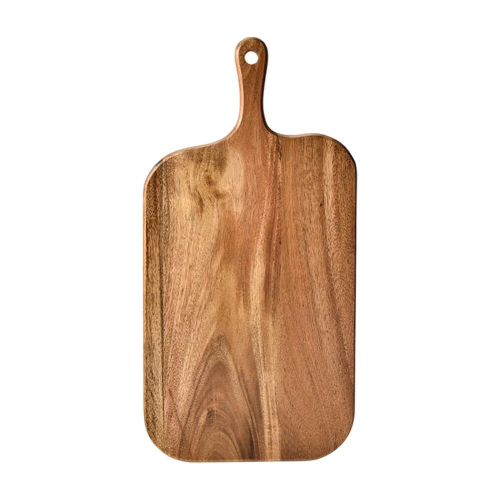 Wood Cutting Board with Handle,16.1x4.7in Solid Wood Chopping Board for Meat Cheese Bread Vegetables,Double-Sided Serving Tray for Kitchen Outdoor RV and Commercial Restaurant