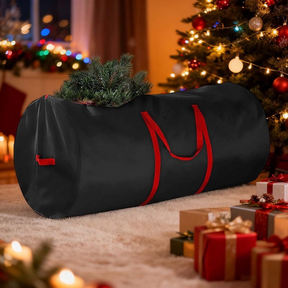 Heavy Duty 5ft Christmas Tree Storage Bag, Waterproof Xmas Storage Container With Reinforced Handles For Spruce Tree Holiday Organize