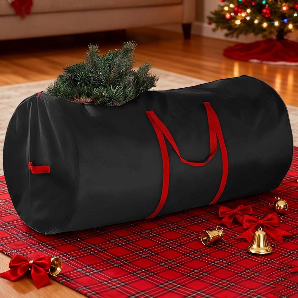Heavy Duty 5ft Christmas Tree Storage Bag, Waterproof Xmas Storage Container With Reinforced Handles For Spruce Tree Holiday Organize