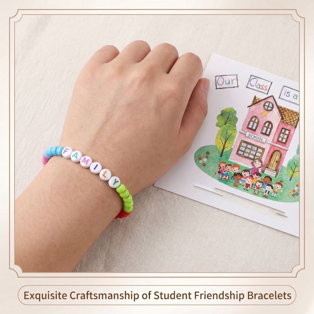 24 Sets Welcome Back to School Bracelets Gifts First Day of School Gift for Students Colorful Welcome Back Bracelets with Cards Bulk