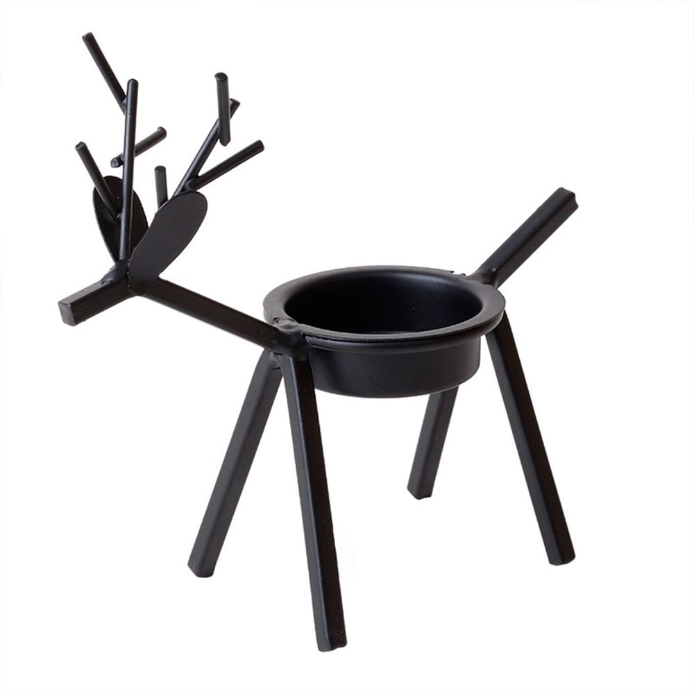 Iron Reindeer Candle Cup and Votive for Christmas Table Decoration