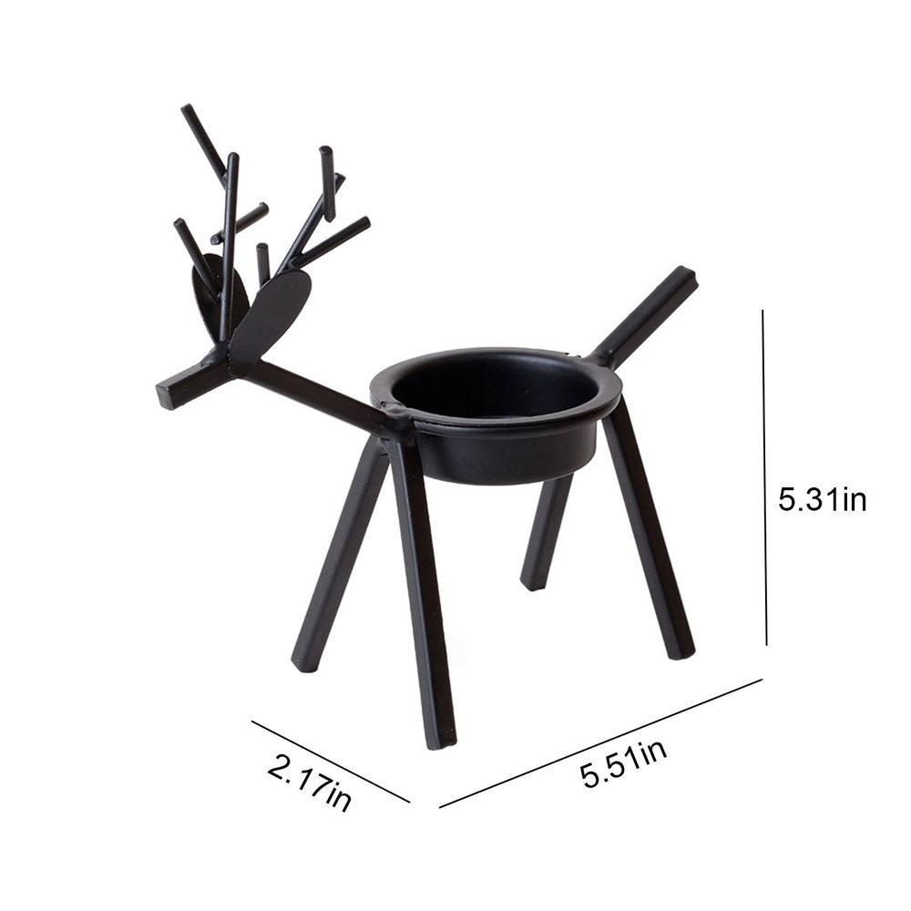 Iron Reindeer Candle Cup and Votive for Christmas Table Decoration