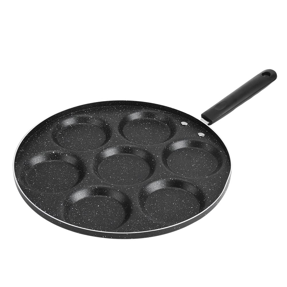 7 Holes Frying Pan Non Stick Fried Eggs Cooking Pan Burger Mold Household Kitchen Cookware