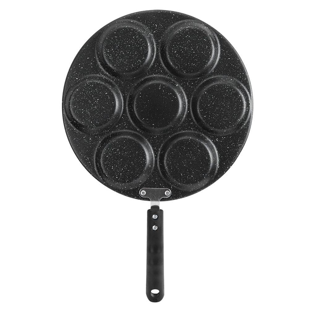 7 Holes Frying Pan Non Stick Fried Eggs Cooking Pan Burger Mold Household Kitchen Cookware