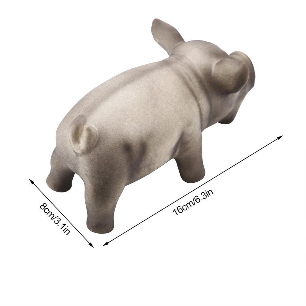 Cute Pig Grunting Squeak Latex Pet Chew Toys for Dog Puppy Toy(Black)