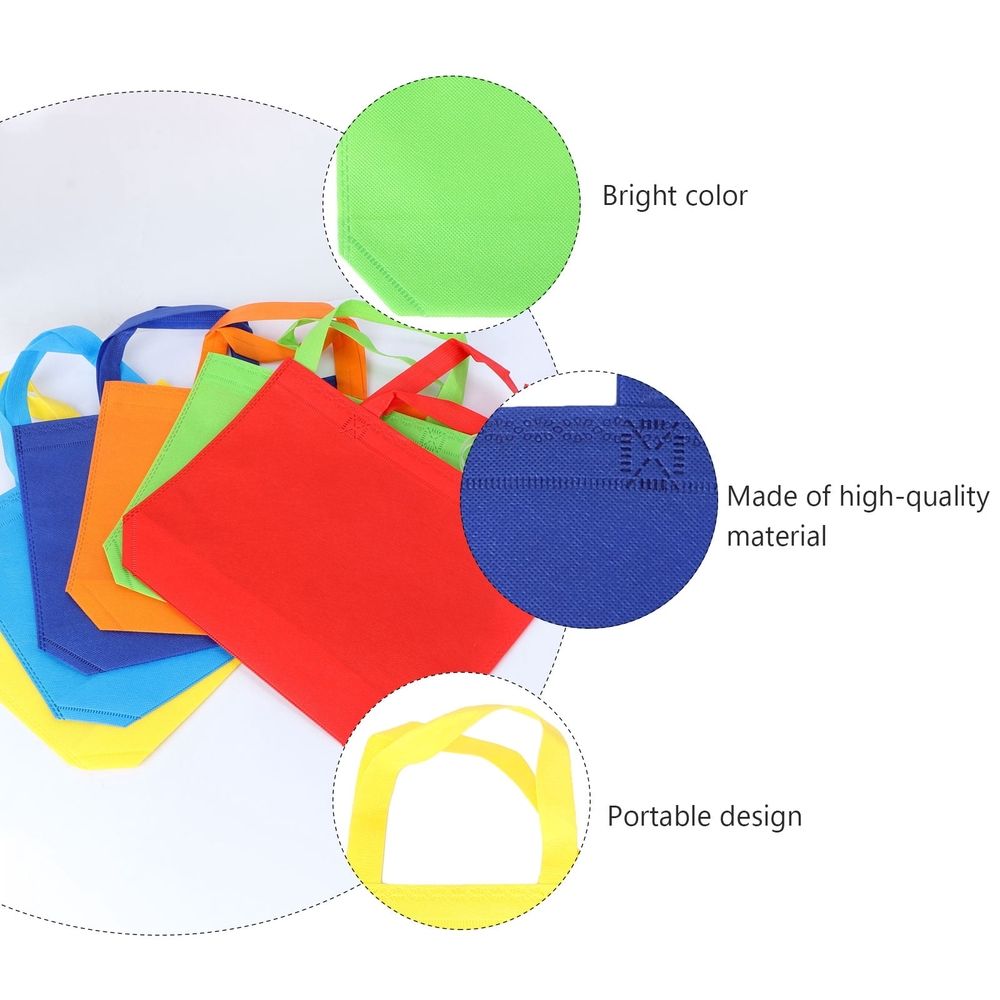Reusable Shopping Bags Tote Bag Nonwoven Holding Treats Families Wedding 24pcs