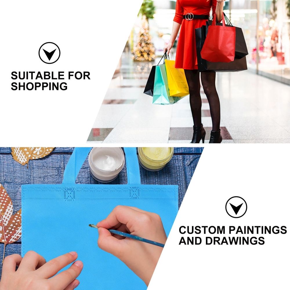 Reusable Shopping Bags Tote Bag Nonwoven Holding Treats Families Wedding 24pcs
