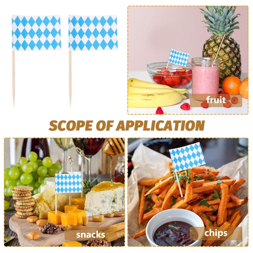 White Paper Cake Picks, 200 Pieces Lightweight and Easy to Use for Party Decorations and Baking Supplies