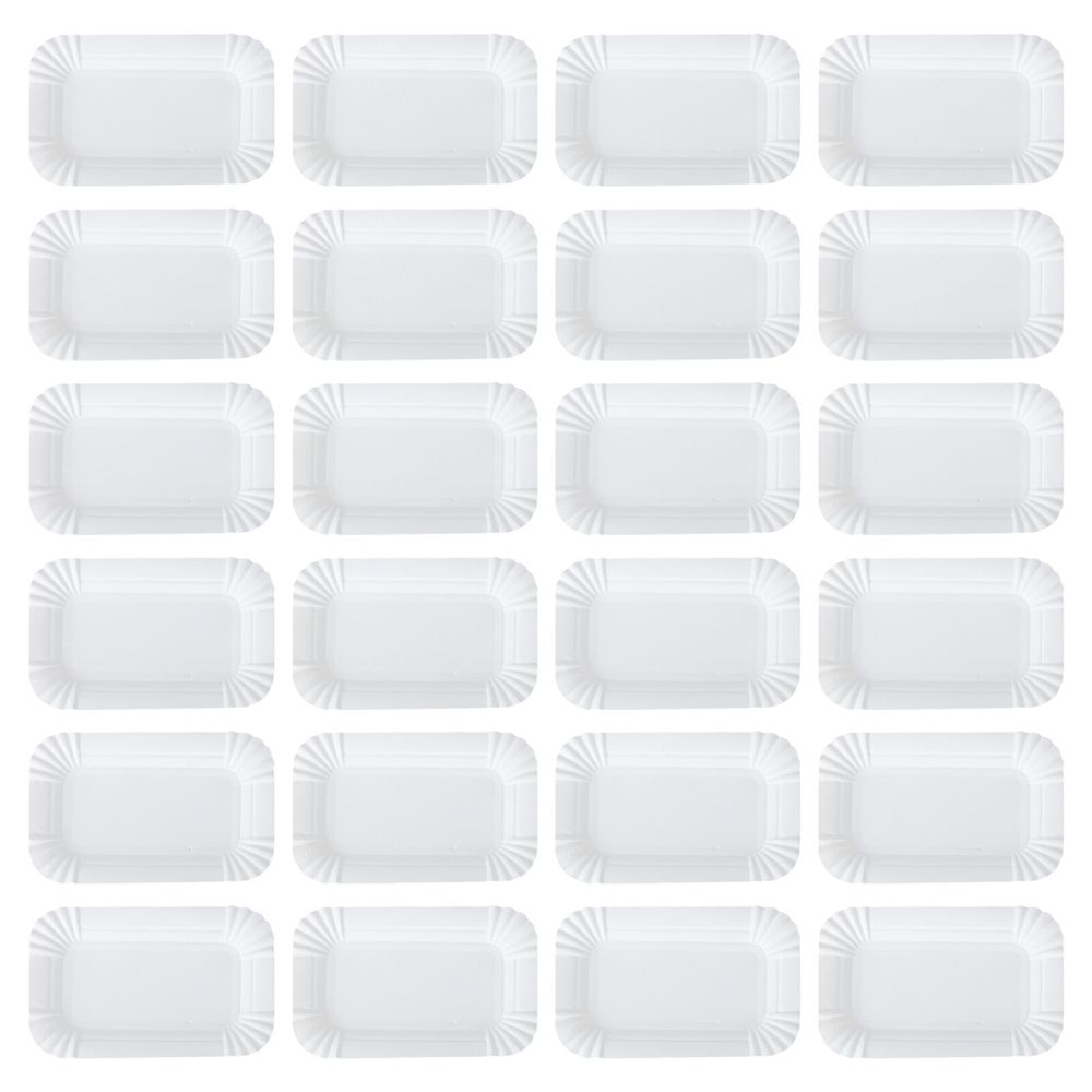 White Foam Party Cake Plates, Sturdy, Durable, Eco-Friendly 100Pcs