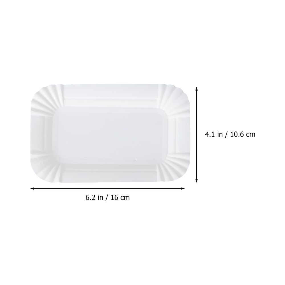 White Foam Party Cake Plates, Sturdy, Durable, Eco-Friendly 100Pcs