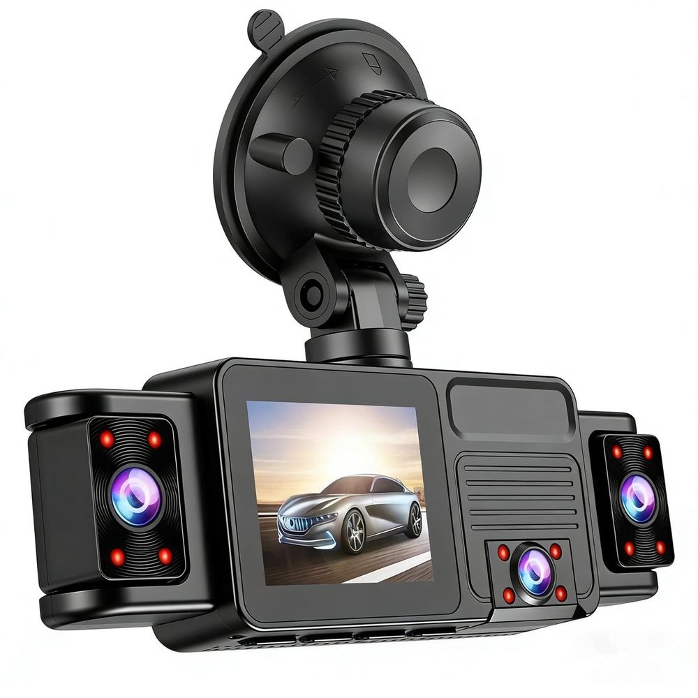 Cam Front and Rear Car 2K Dash Cam 5 Channel 360° View Car Camera with Night Sight WDR Parking Mode Loop Recording
