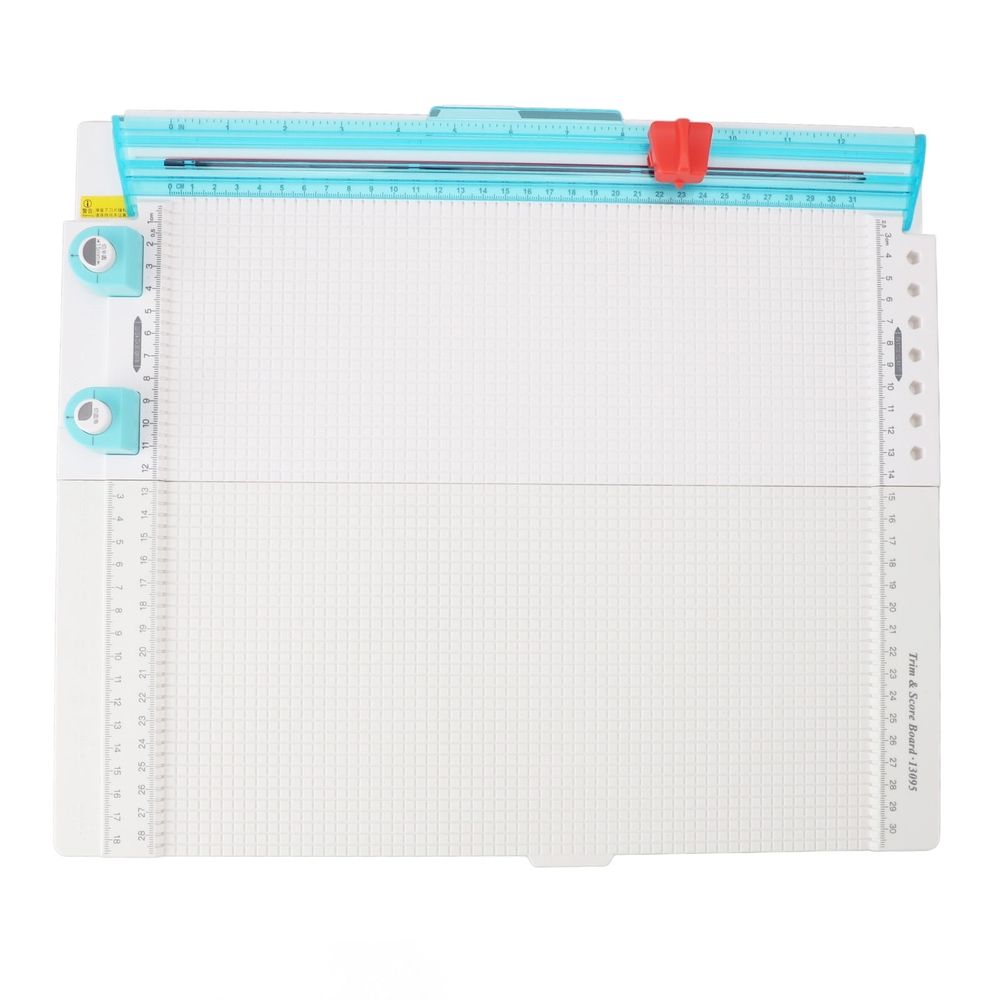 Craft Paper CutterMultifunctional Scoring Paper Board, Paper Trimmer Scoring Board ABS Engineering Plastic 7 in 1 for Crad