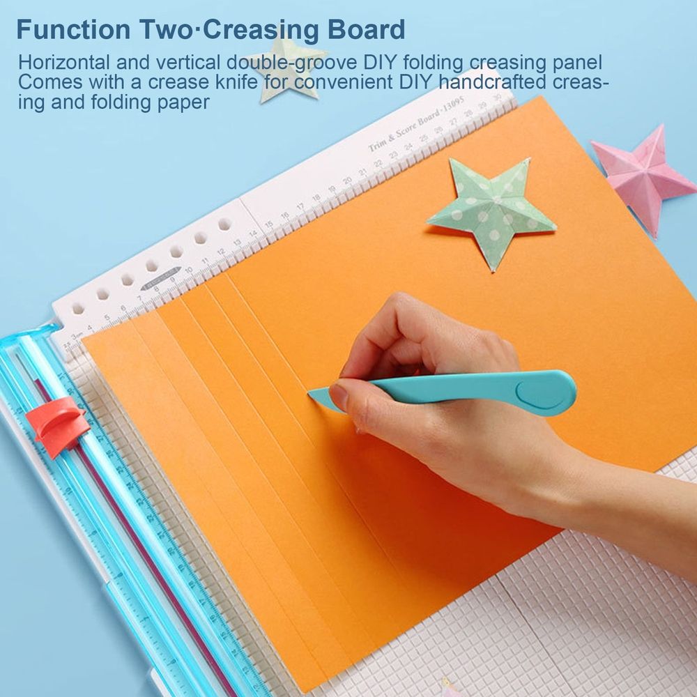 Craft Paper CutterMultifunctional Scoring Paper Board, Paper Trimmer Scoring Board ABS Engineering Plastic 7 in 1 for Crad