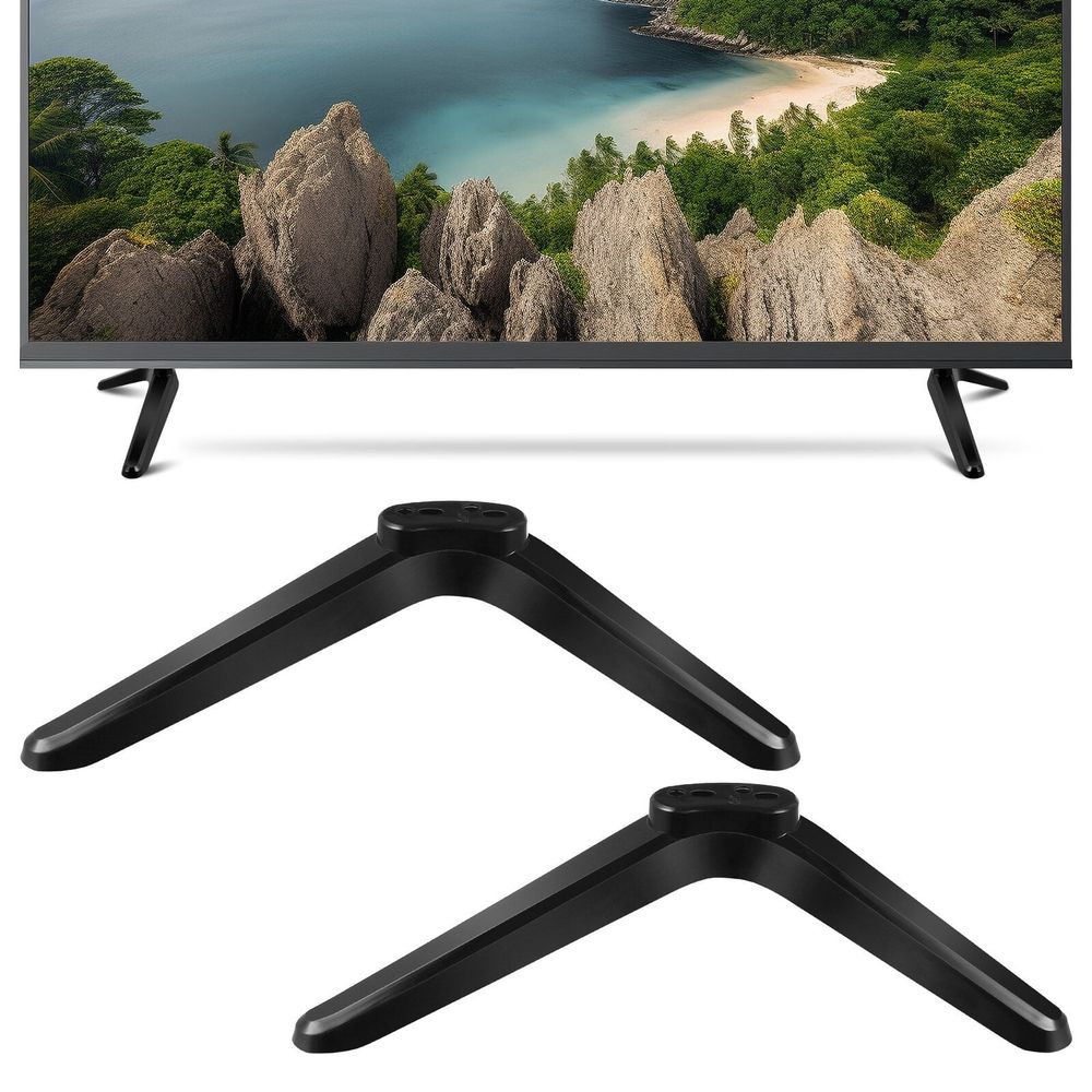 TV Stand Legs, Table Stand Base Replacement Legs for 27-55inch LCD LED OLED Smart TV, Black