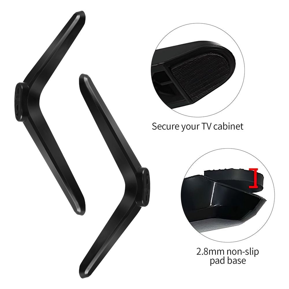 TV Stand Legs, Table Stand Base Replacement Legs for 27-55inch LCD LED OLED Smart TV, Black