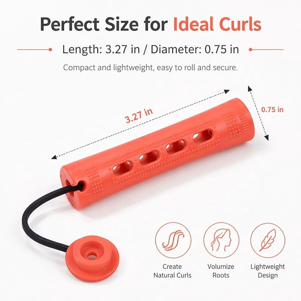 40Pcs Perm Rods for Natural Hair Cold Wave Rods Hair Rollers for Women Hair Roller Curler Perm Rods for Long Medium Short Hair Plastic Cold Wave Rods Hairdressing Styling Tool, Red
