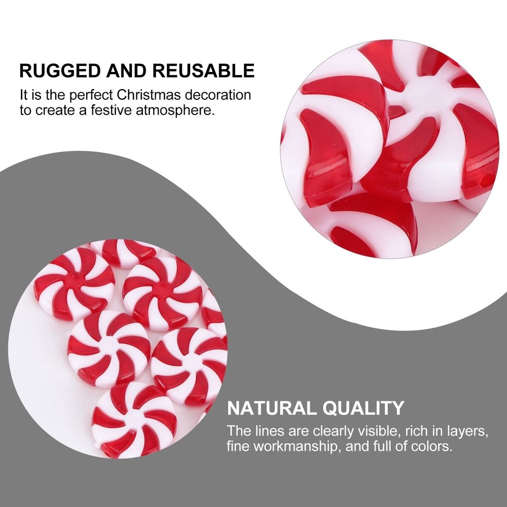 Red 50 Pcs Bulk Candy Christmas Decorations Mint Crafts Mints Man Child