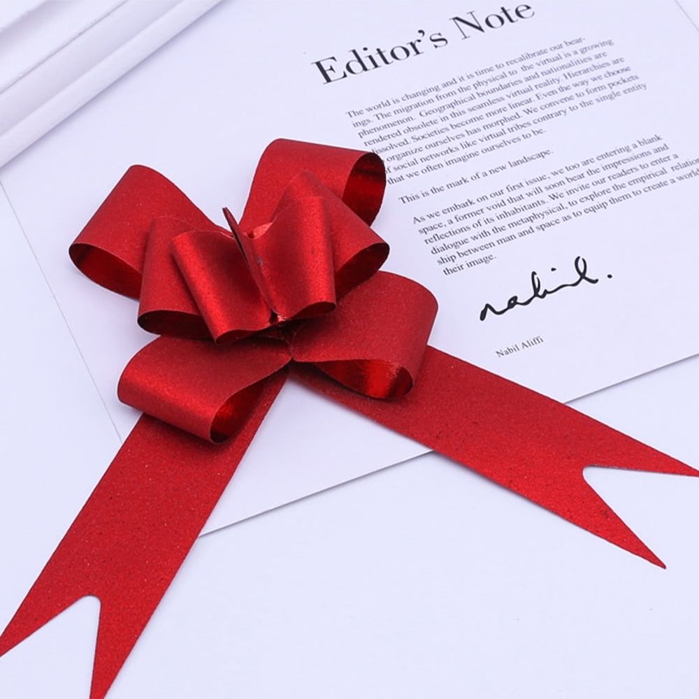 20Pcs Red Christmas Pull Bows for Wrapping and Holiday Decoration