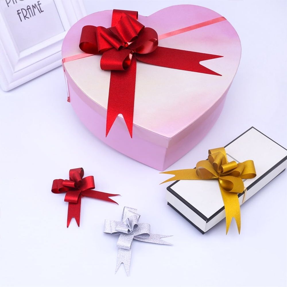 20Pcs Red Christmas Pull Bows for Wrapping and Holiday Decoration