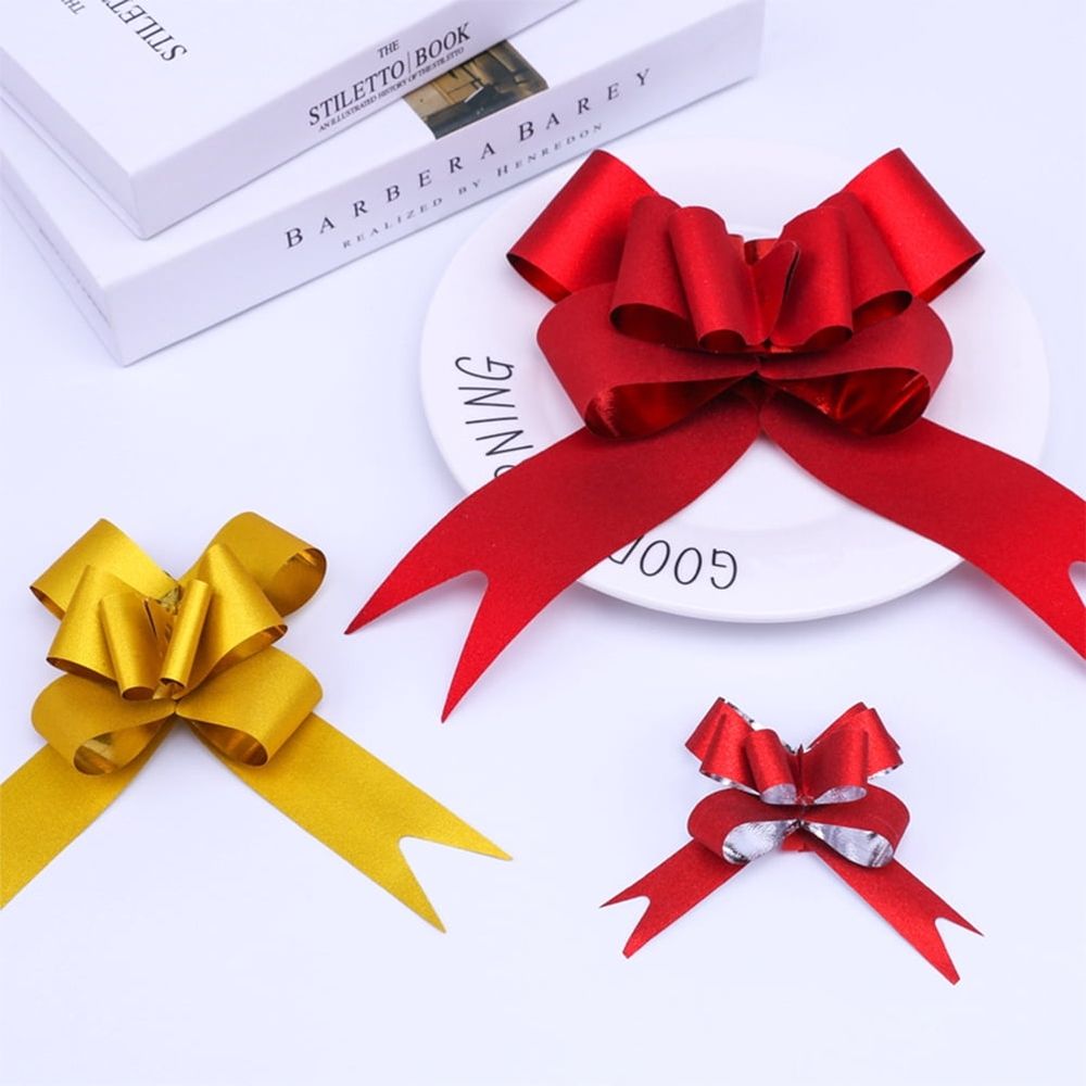 20Pcs Red Christmas Pull Bows for Wrapping and Holiday Decoration