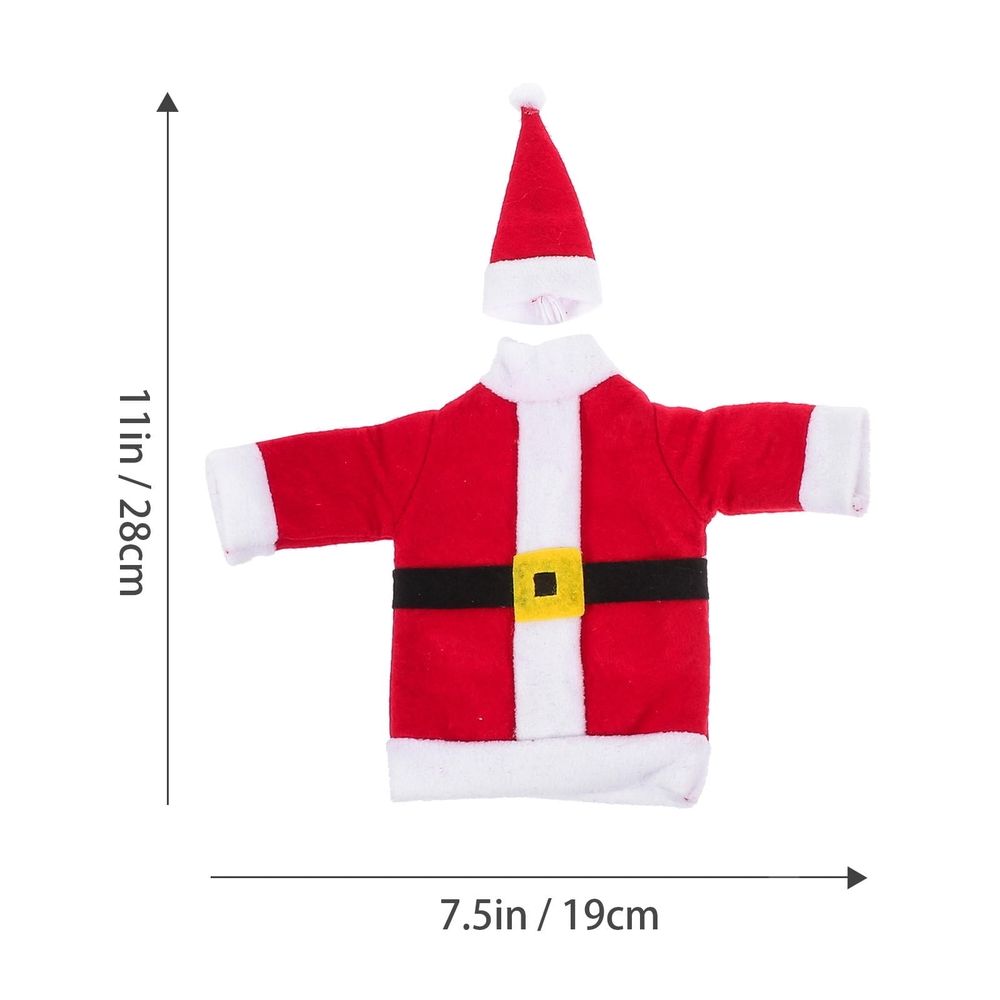 Adorable Red Santa Bottle Decors for Christmas Protection Use 2Pcs