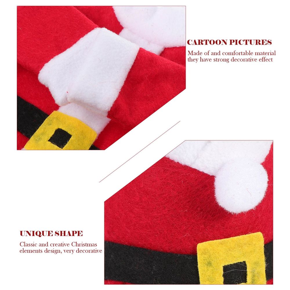 Adorable Red Santa Bottle Decors for Christmas Protection Use 2Pcs