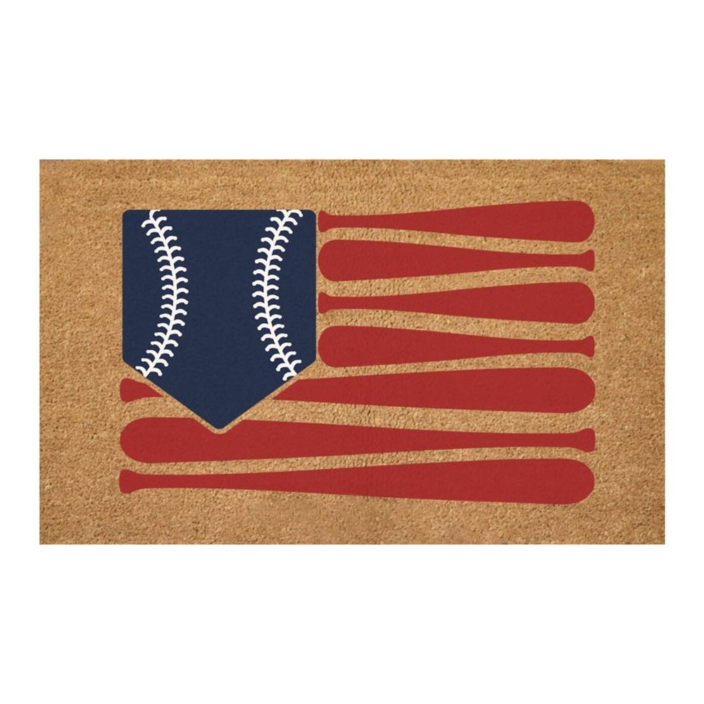 1X Baseball Mat Sport Rug Pc Indoor Outdoor Front Porch Rugs Bedroom Entrance Patio Decoration Carpet