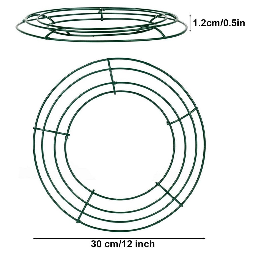 Clearance! 1PC Christmas Wreath Rings Wire Round Wreath Frame Wedding Garland Making