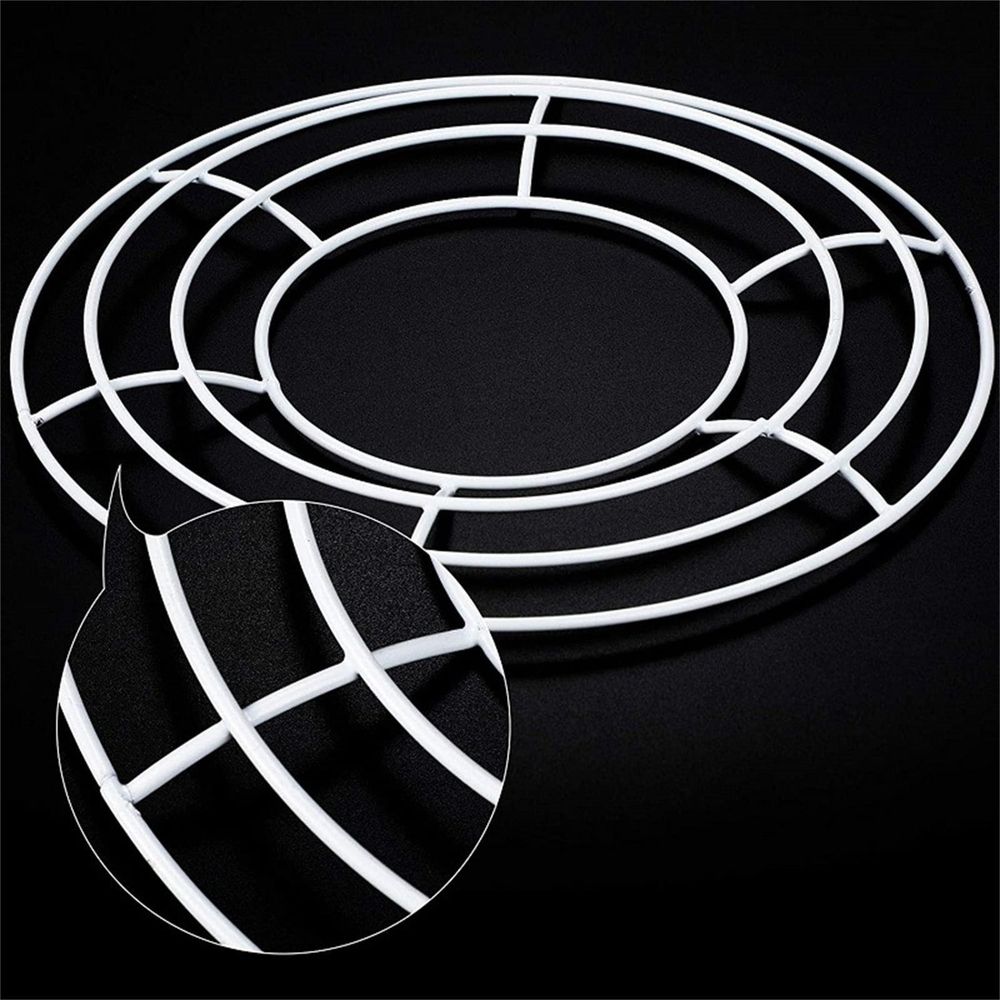 Clearance! 1PC Christmas Wreath Rings Wire Round Wreath Frame Wedding Garland Making