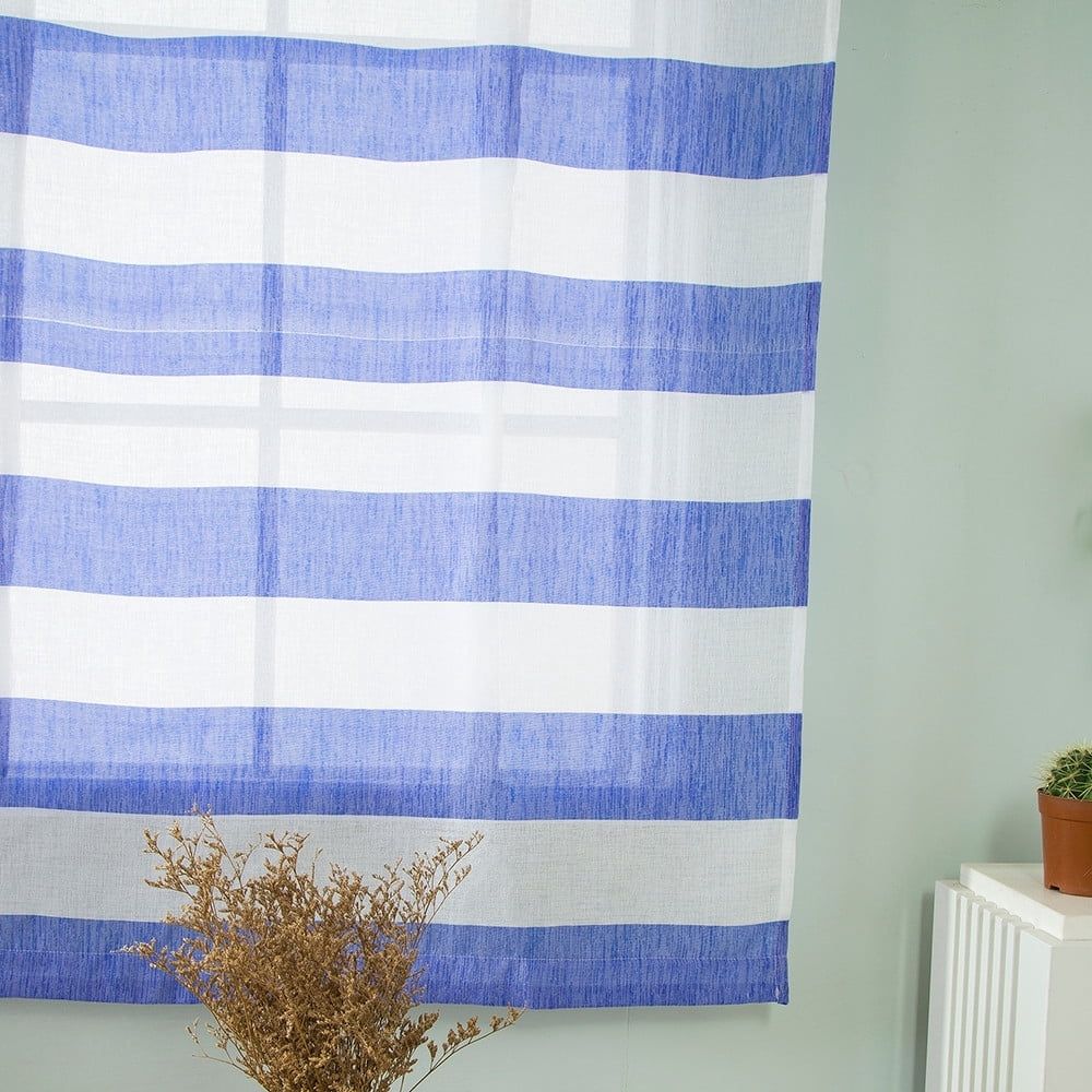 1 Roman Blind Beauty Roman Curtain Short Sheer Tie Up Window Balloon Shade Sheer Voile