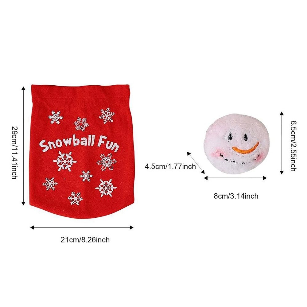 Clearance! 10 Pcs Plush Snowmen Snowball Fight Snowmen with Bag Plush Snowballs Fun Snowman Toys Snowball Toys for Kids Adults Snowball Fight Christmas Decoration