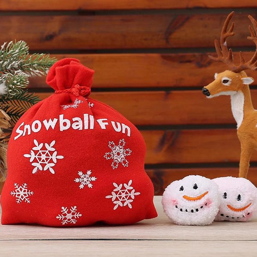 Clearance! 10 Pcs Plush Snowmen Snowball Fight Snowmen with Bag Plush Snowballs Fun Snowman Toys Snowball Toys for Kids Adults Snowball Fight Christmas Decoration