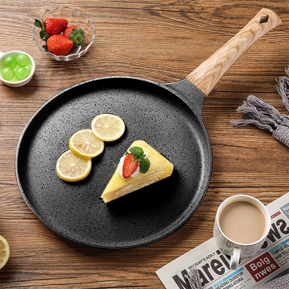 Cooking Utensils under $20,Onstick Crepe Pan With Spreader 9.5 Inch Coating Flat Skillet Tortilla Pan Compatible With All Stovetops
